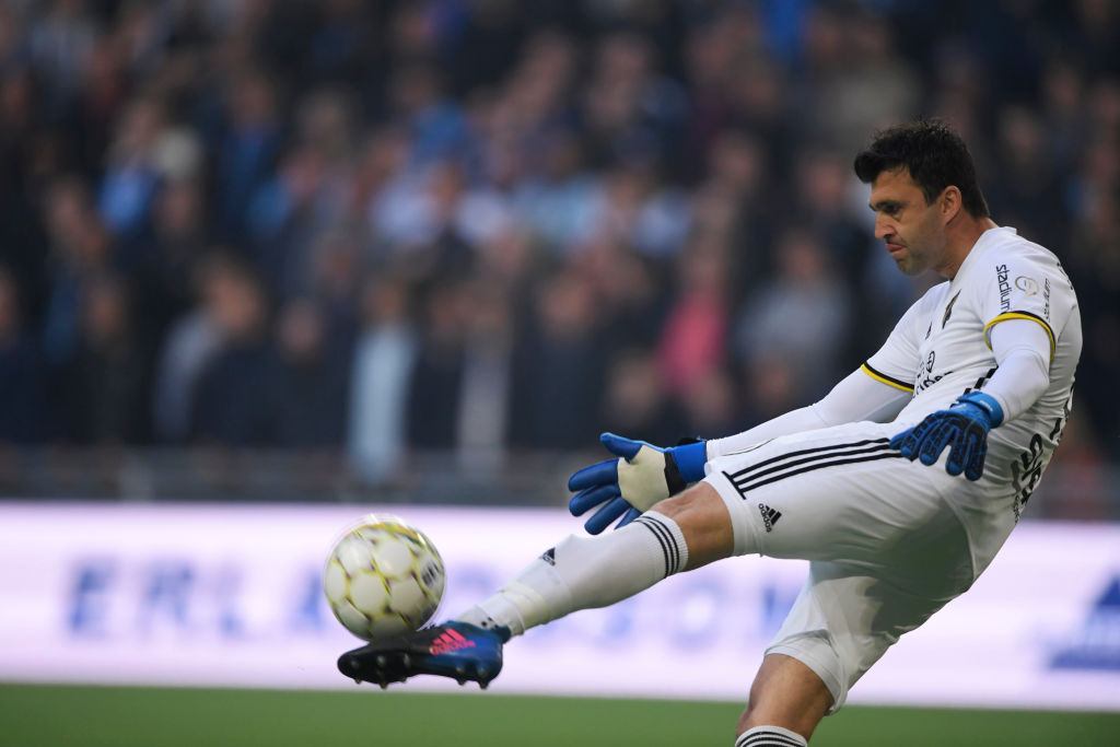 STOCKHOLM, SWEDEN - MAY 22: Kyriakos Stamatopoulos of AIK during the Allsvenskan match between Djurgardens IF and AIK at Tele2 Arena on May 22, 2017 in Stockholm, Sweden. (Photo by Marcus Ericsson/Ombrello via Getty Images)