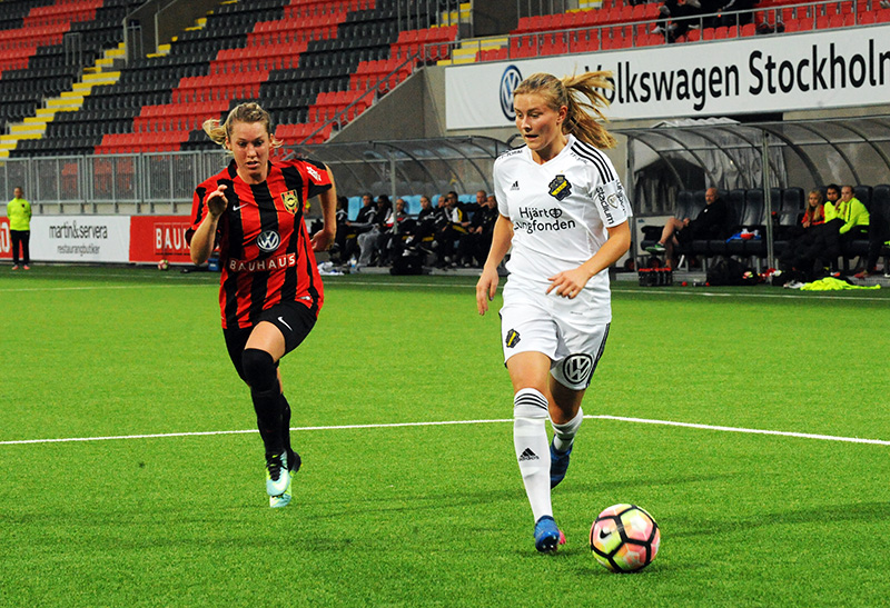 AIK:s Amanda Nildén i matchen IF Brommapojkarna - AIK (0-1) i Svenska cupen på Grimsta IP.